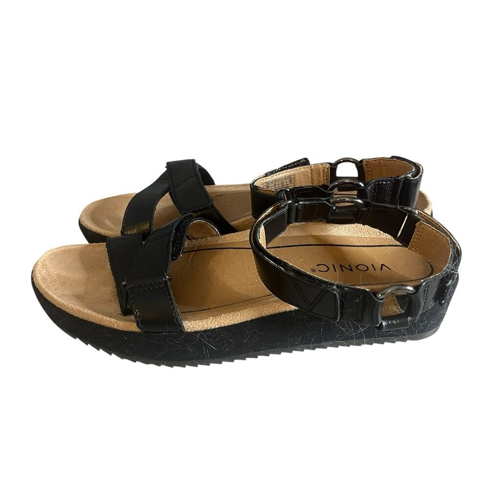 VIONIC Kayan Women's 8 Black Orthotic Backstrap Sport Comfort Sandals MSRP $125 - Picture 8 of 12
